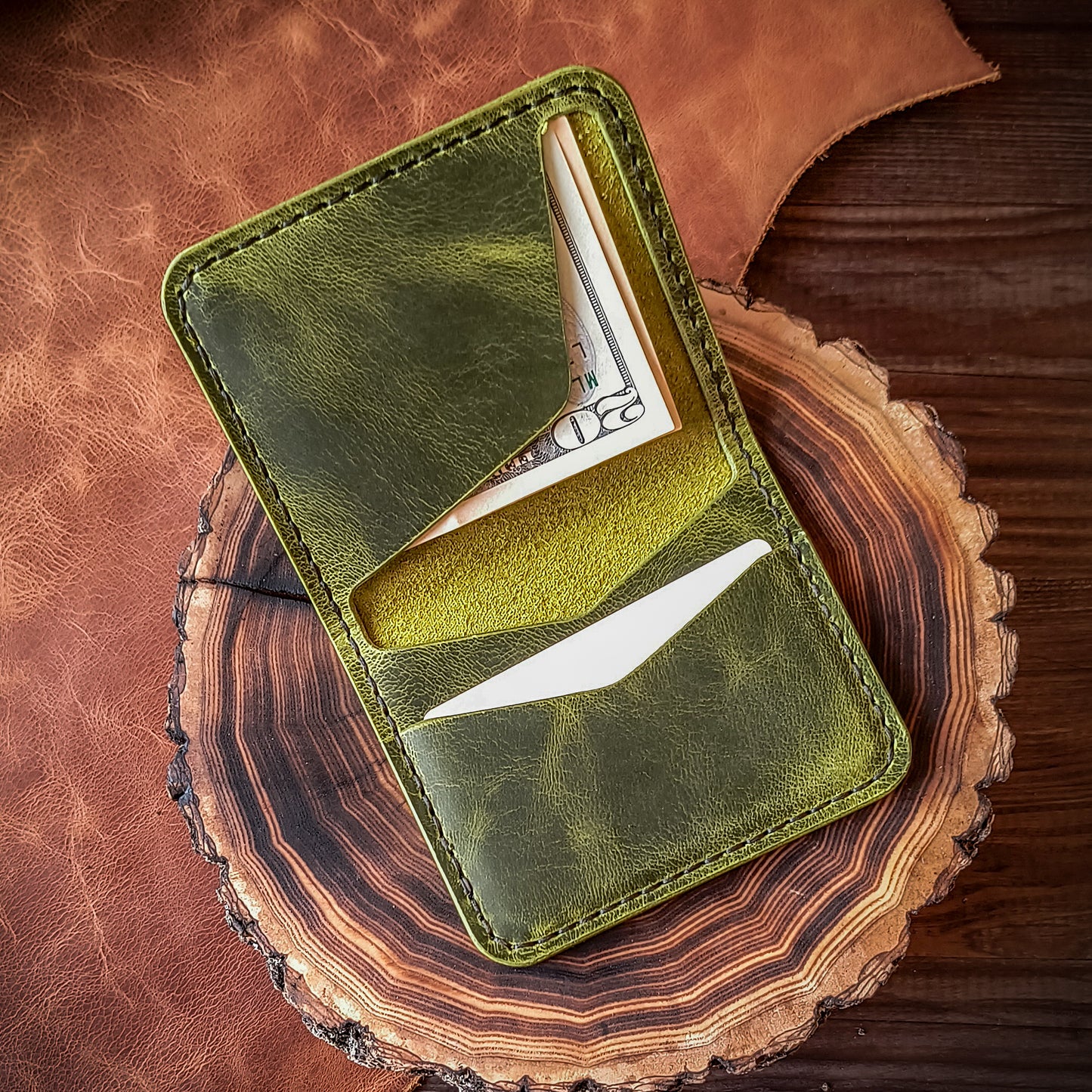 Card wallet with cash slot