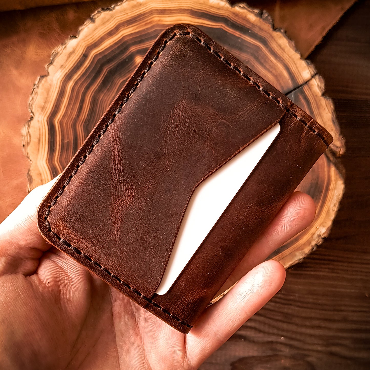 Card wallet with cash slot