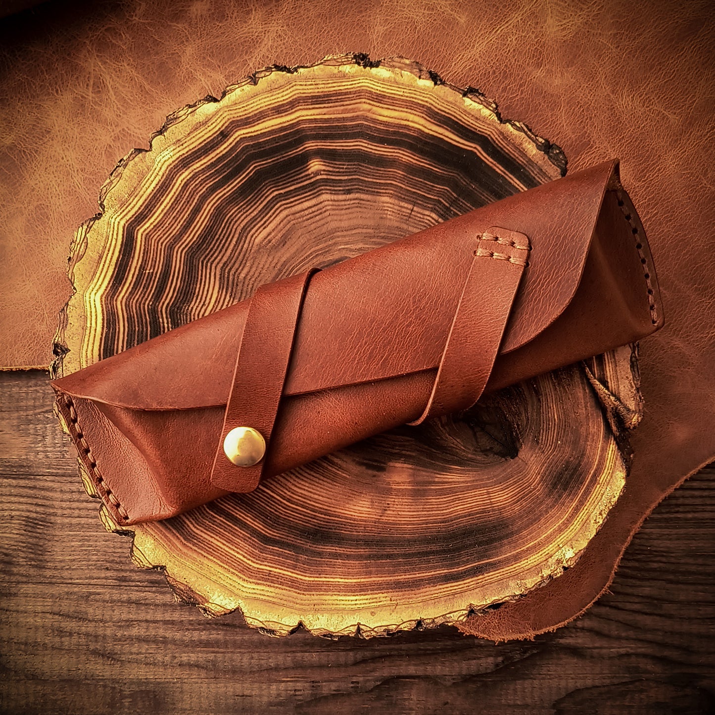 Leather pencil case