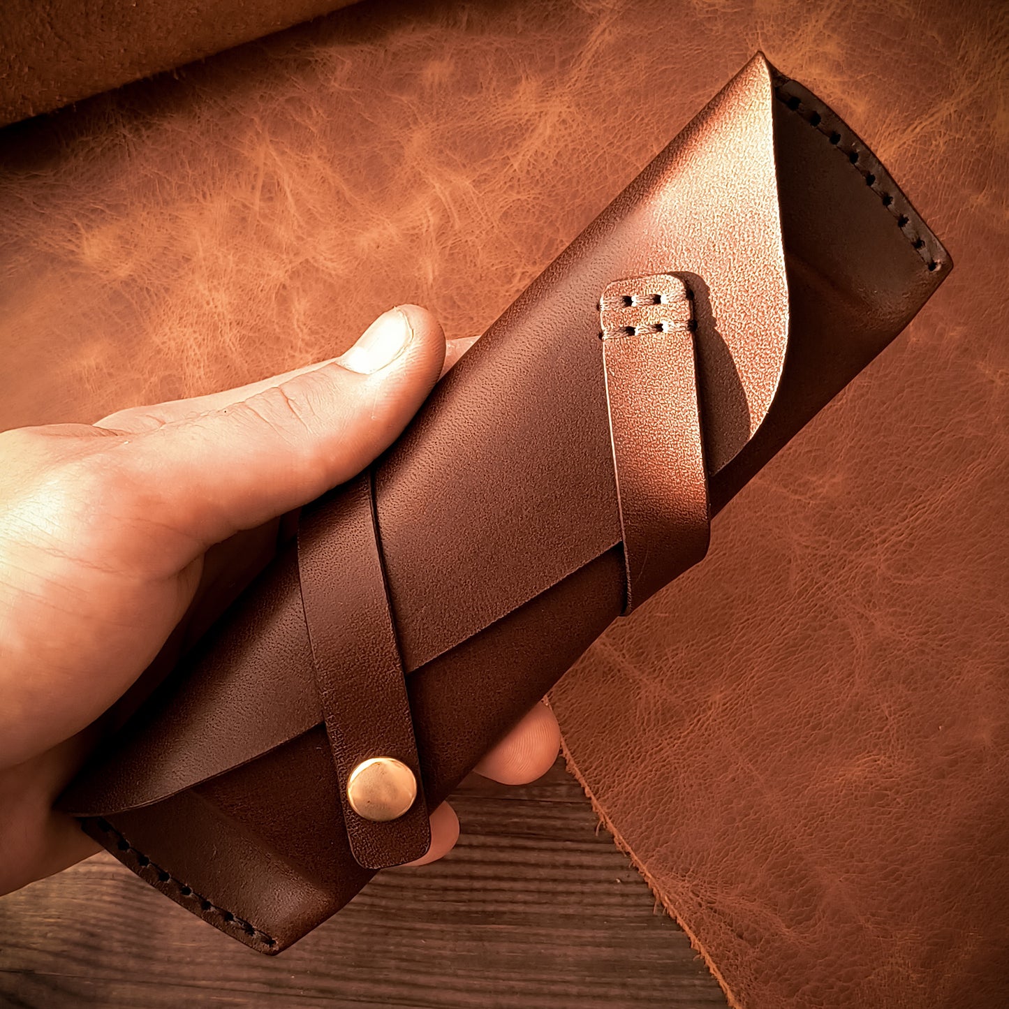 Leather pencil case