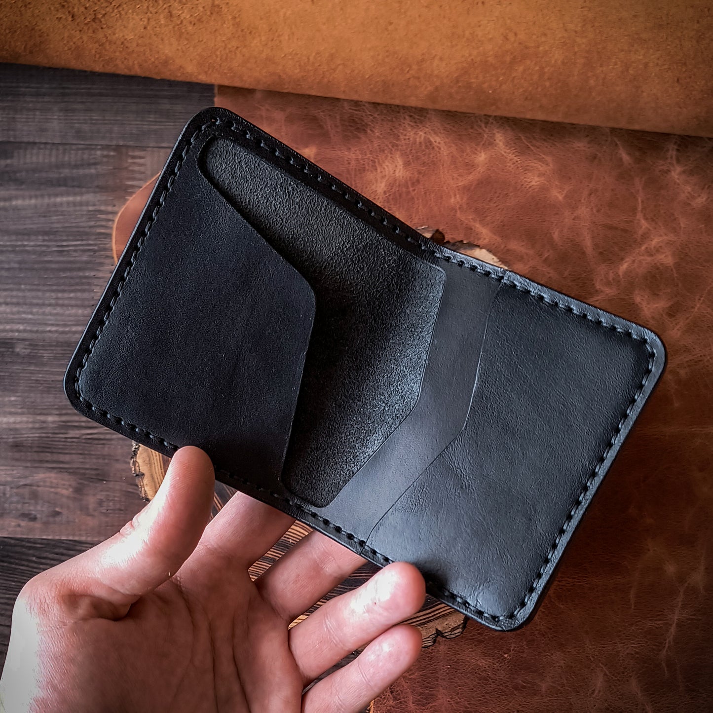 Card wallet with cash slot