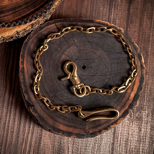 Solid brass chain for wallet
