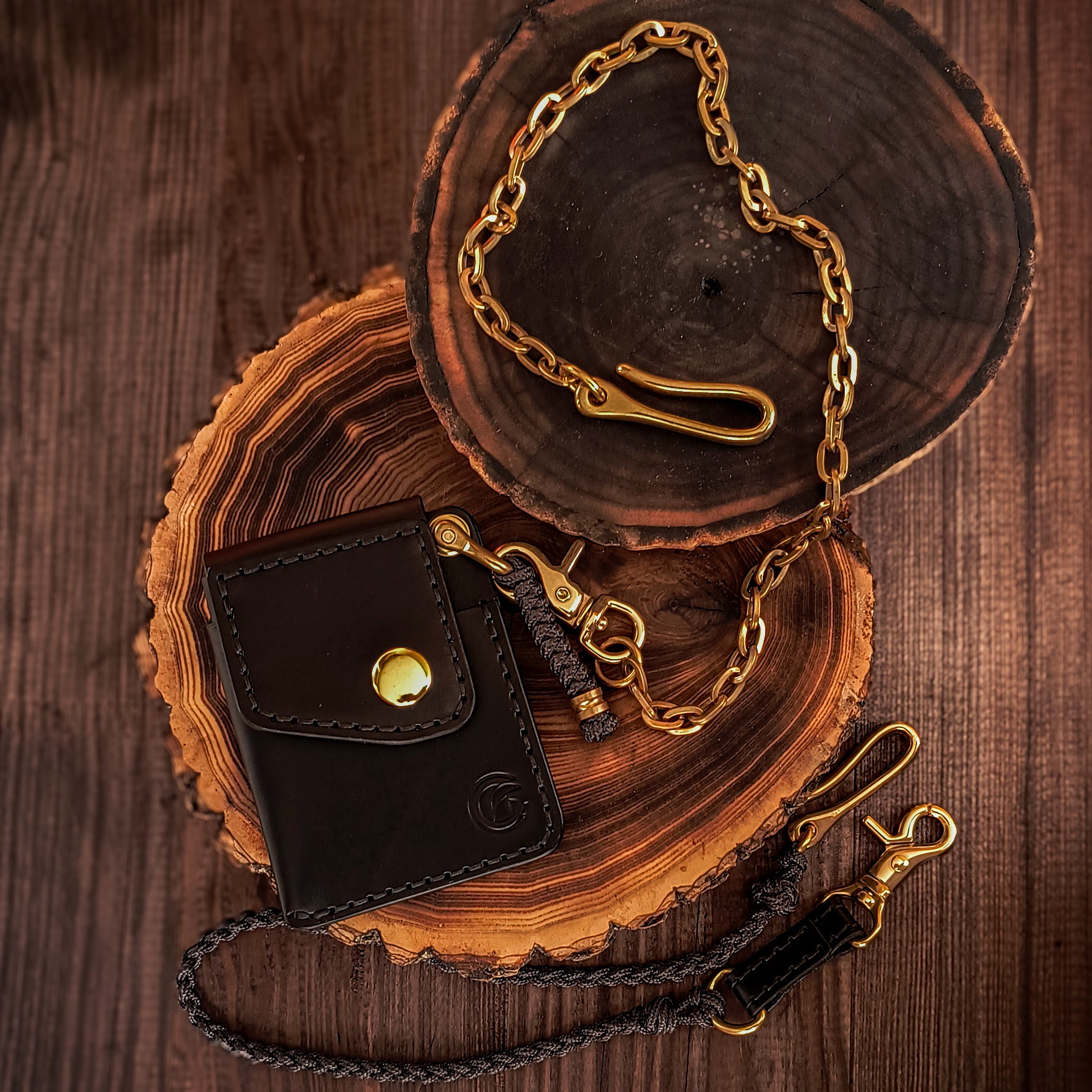 Handmade solid brass chain for wallet - Keychain for biker wallet