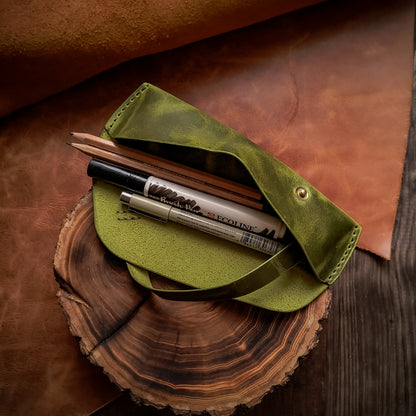 Leather pencil case
